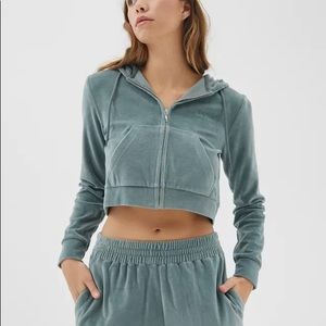iets frans urban outfitters velour tracksuit sweatshirt